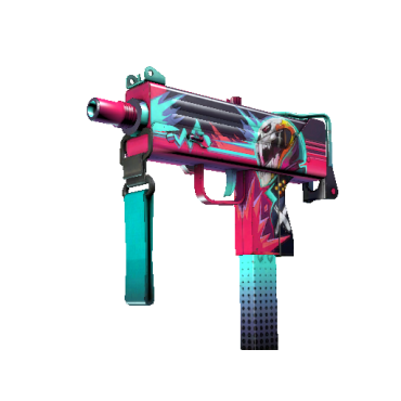 StatTrak™ MAC-10 | Neon Rider  (Well-Worn)