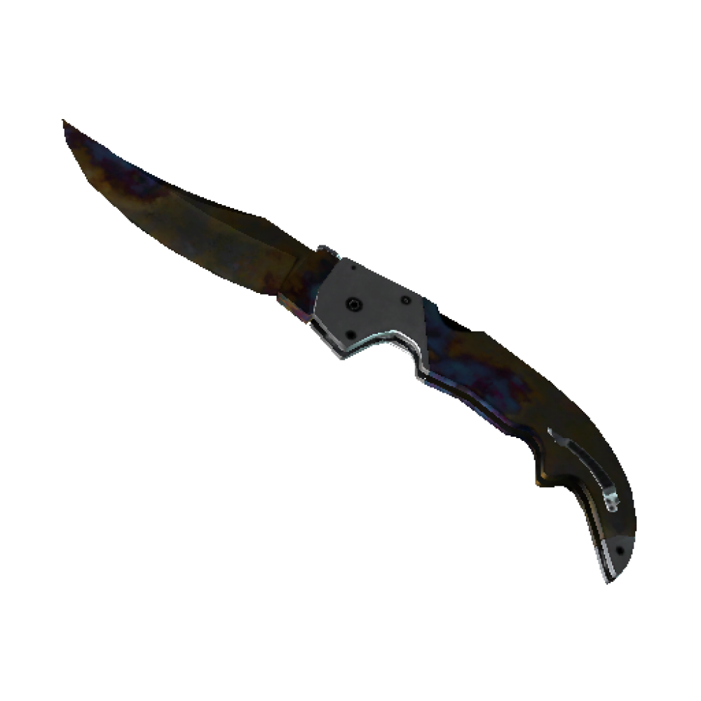 Falchion Knife | Case Hardened  (Well-Worn)