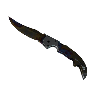 Falchion Knife | Case Hardened  (Well-Worn)