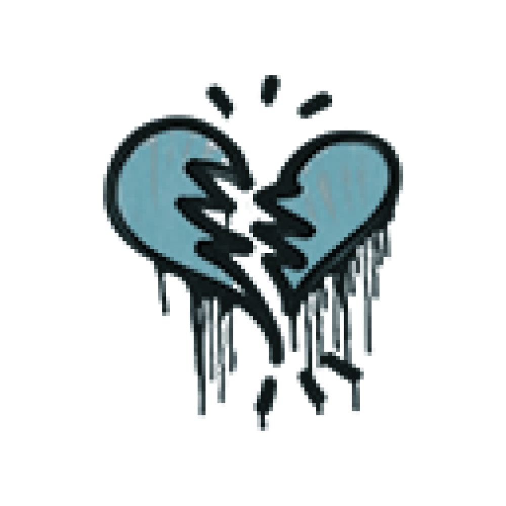 Sealed Graffiti | Broken Heart (Wire Blue)