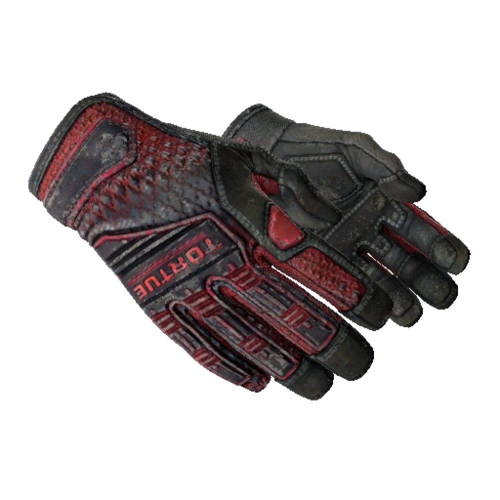 Specialist Gloves | Crimson Kimono  (Battle-Scarred)