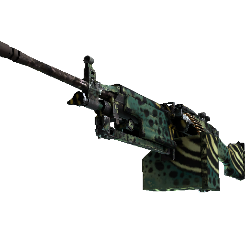 M249 | Emerald Poison Dart  (Well-Worn)
